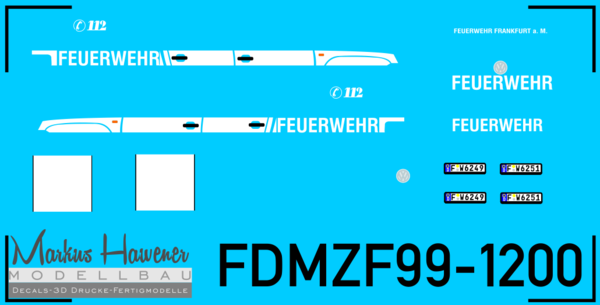 Decalsatz MZF FW FFM für VW Amarok mit Hartdtopaufbau