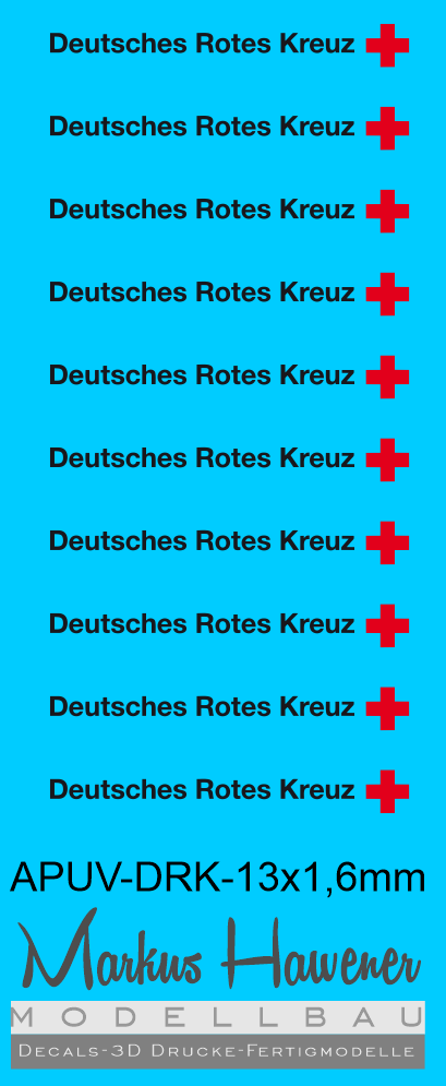 Schriftzug Deutsches Rotes Kreuz  13x1,6mm
